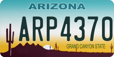 AZ license plate ARP4370