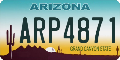AZ license plate ARP4871