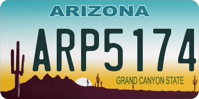 AZ license plate ARP5174
