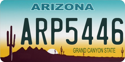 AZ license plate ARP5446