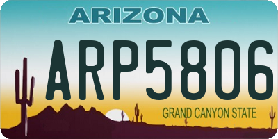 AZ license plate ARP5806