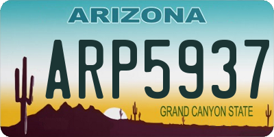 AZ license plate ARP5937