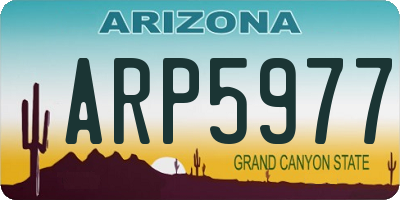 AZ license plate ARP5977