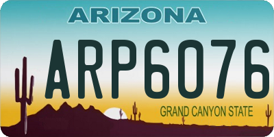 AZ license plate ARP6076