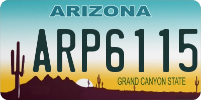 AZ license plate ARP6115