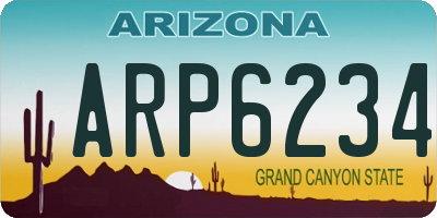 AZ license plate ARP6234