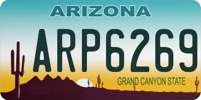 AZ license plate ARP6269