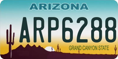 AZ license plate ARP6288