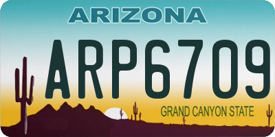 AZ license plate ARP6709