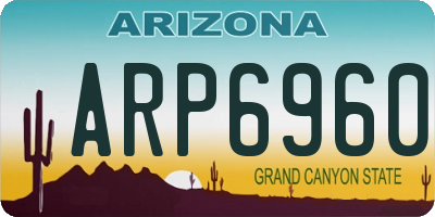 AZ license plate ARP6960