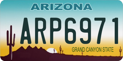 AZ license plate ARP6971