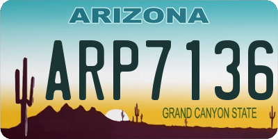 AZ license plate ARP7136