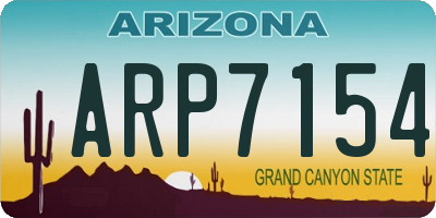 AZ license plate ARP7154