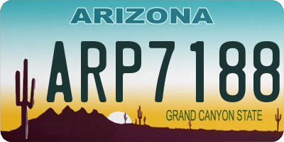 AZ license plate ARP7188