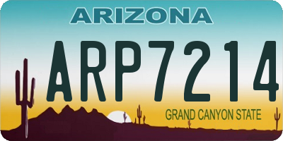 AZ license plate ARP7214