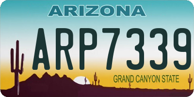 AZ license plate ARP7339