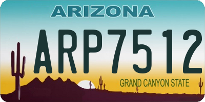 AZ license plate ARP7512
