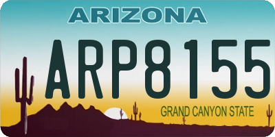 AZ license plate ARP8155