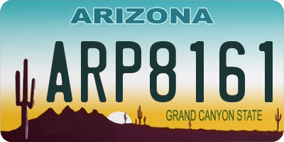 AZ license plate ARP8161