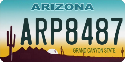 AZ license plate ARP8487