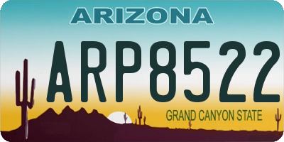 AZ license plate ARP8522
