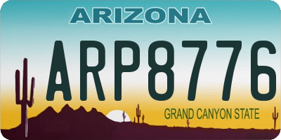 AZ license plate ARP8776