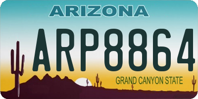 AZ license plate ARP8864