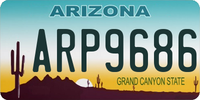 AZ license plate ARP9686
