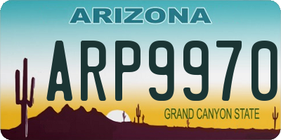 AZ license plate ARP9970