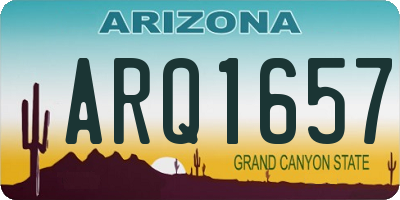 AZ license plate ARQ1657