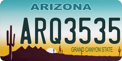 AZ license plate ARQ3535