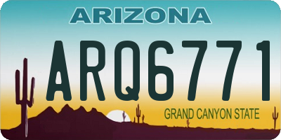 AZ license plate ARQ6771