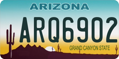 AZ license plate ARQ6902