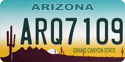 AZ license plate ARQ7109