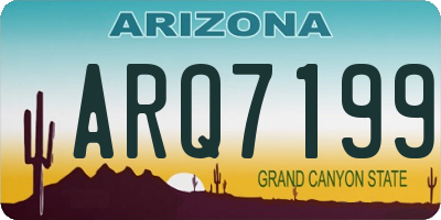 AZ license plate ARQ7199