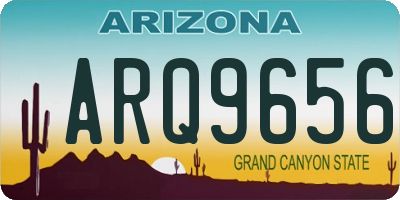 AZ license plate ARQ9656