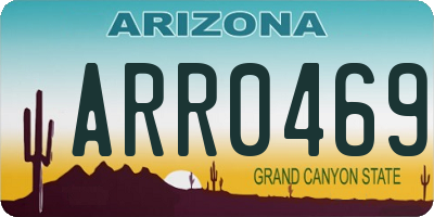 AZ license plate ARR0469