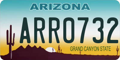 AZ license plate ARR0732