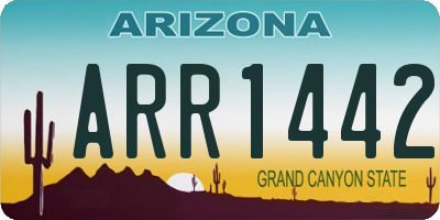 AZ license plate ARR1442
