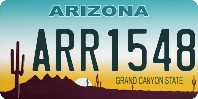 AZ license plate ARR1548