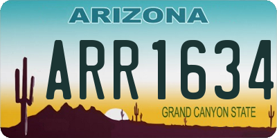 AZ license plate ARR1634