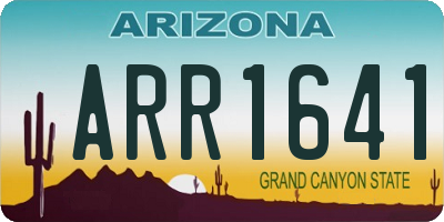 AZ license plate ARR1641