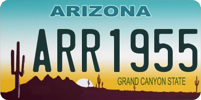 AZ license plate ARR1955