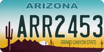 AZ license plate ARR2453