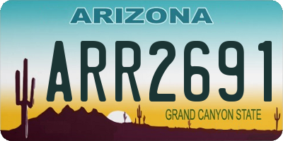 AZ license plate ARR2691