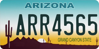 AZ license plate ARR4565
