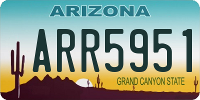 AZ license plate ARR5951