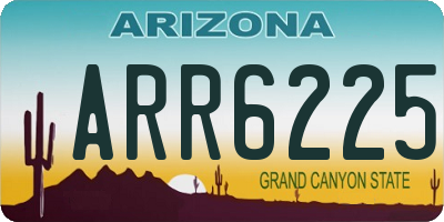 AZ license plate ARR6225