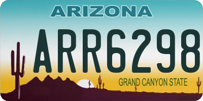 AZ license plate ARR6298