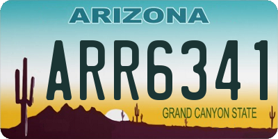AZ license plate ARR6341